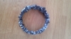 black stone chip memory wire bracelet
